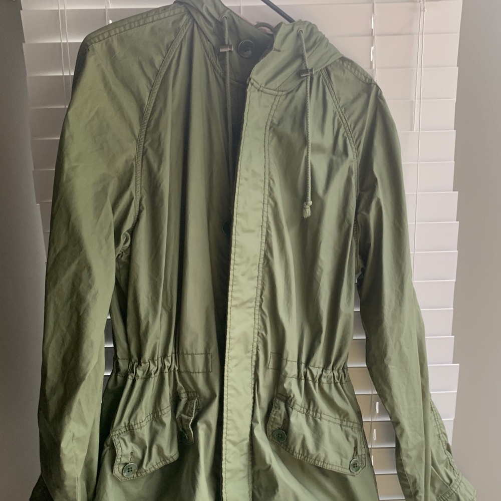 American Eagle Army Green Rain Coat